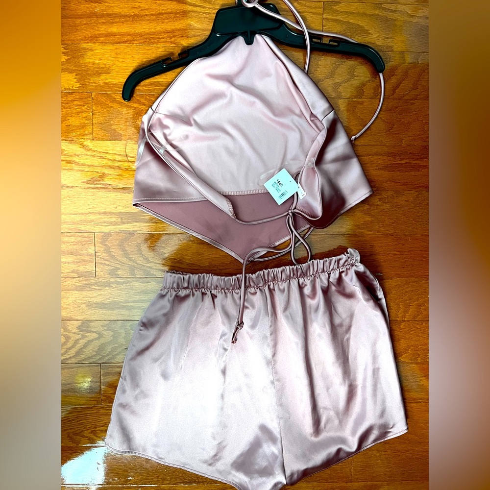 Dusty Rose summer set with halter top
